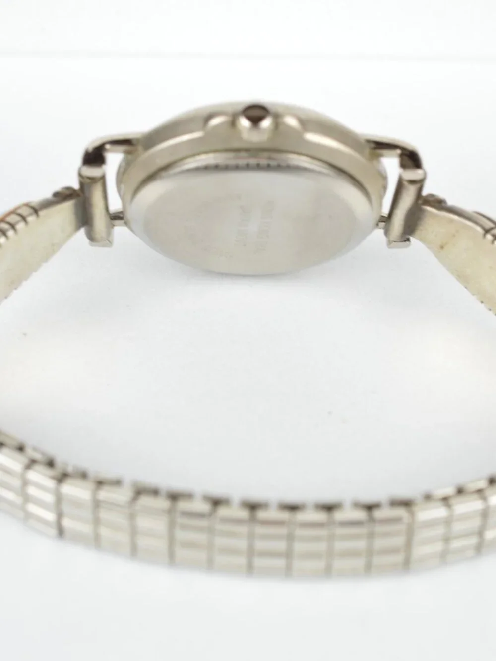 Vintage Womens Quartz Watch Silver Tone Southwestern Style Faux Turquoise Works!